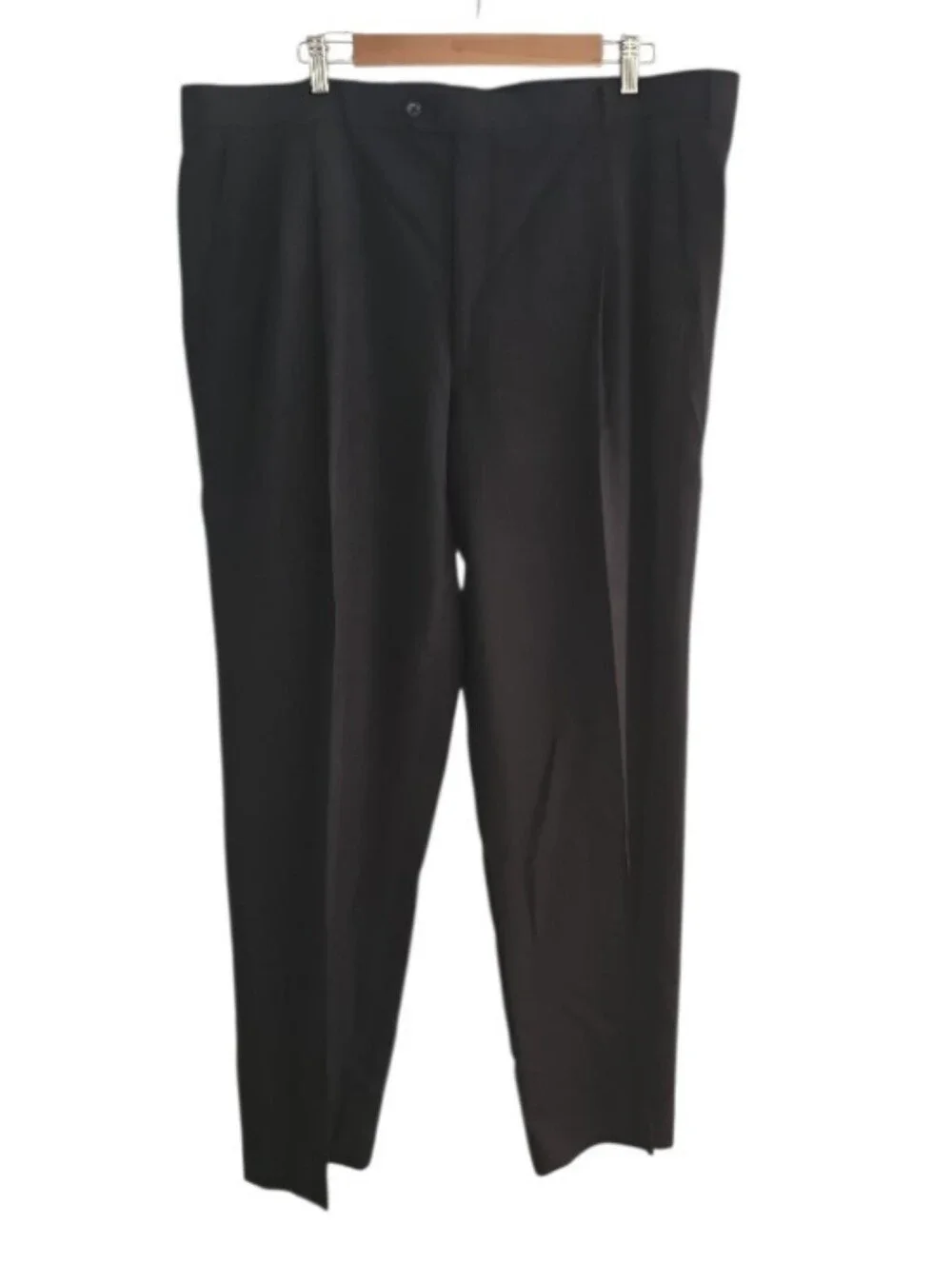 Kilburne & Finch Pinstripe 2 pc Suit Men 46R 41W Black Business Wedding Formal